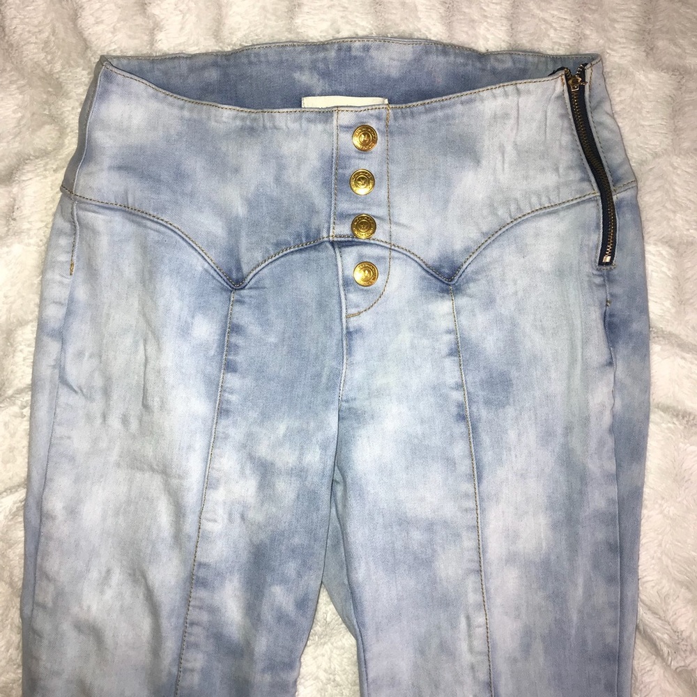 light blue high waisted Nicki Minaj Jeans